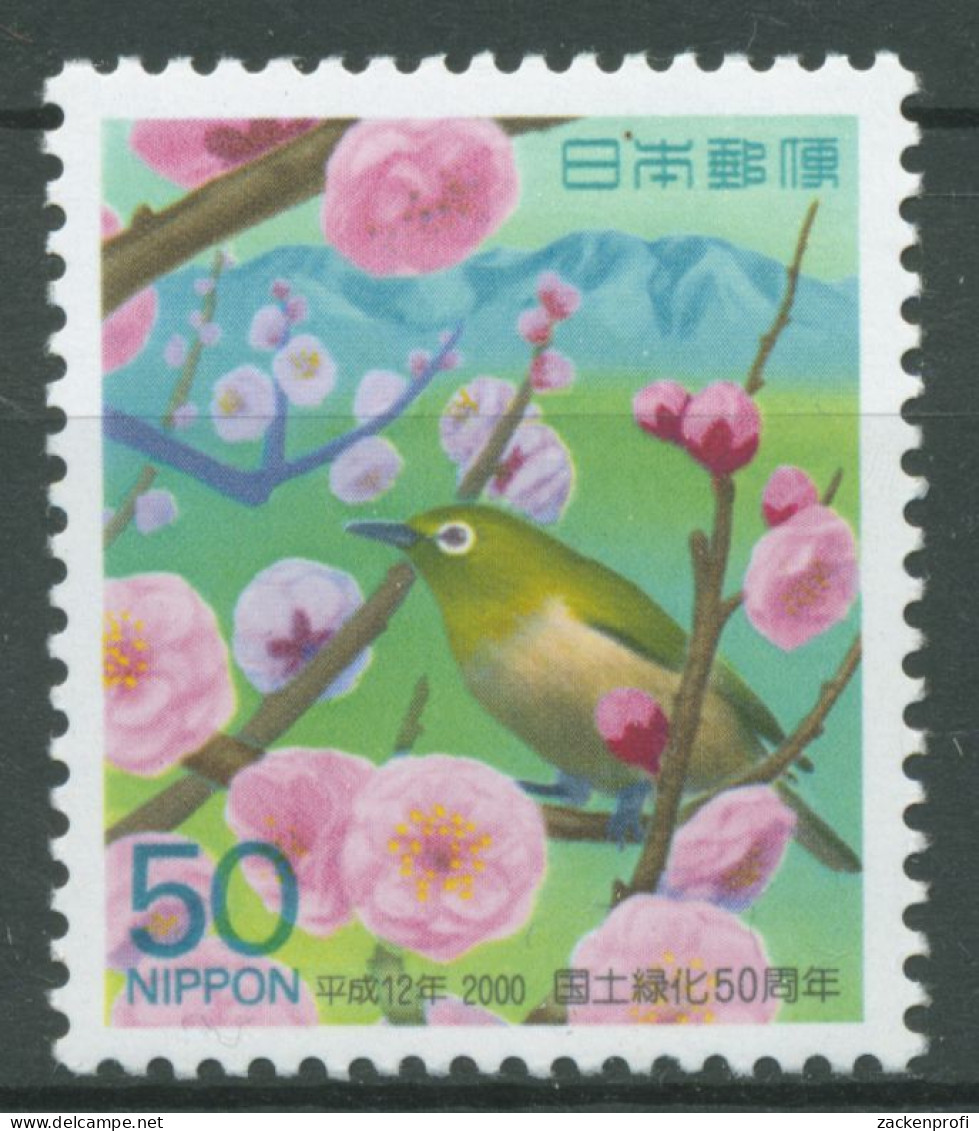 Japan 2000 Aufforstungskampagne Aprikose Vogel 2932 Postfrisch - Unused Stamps