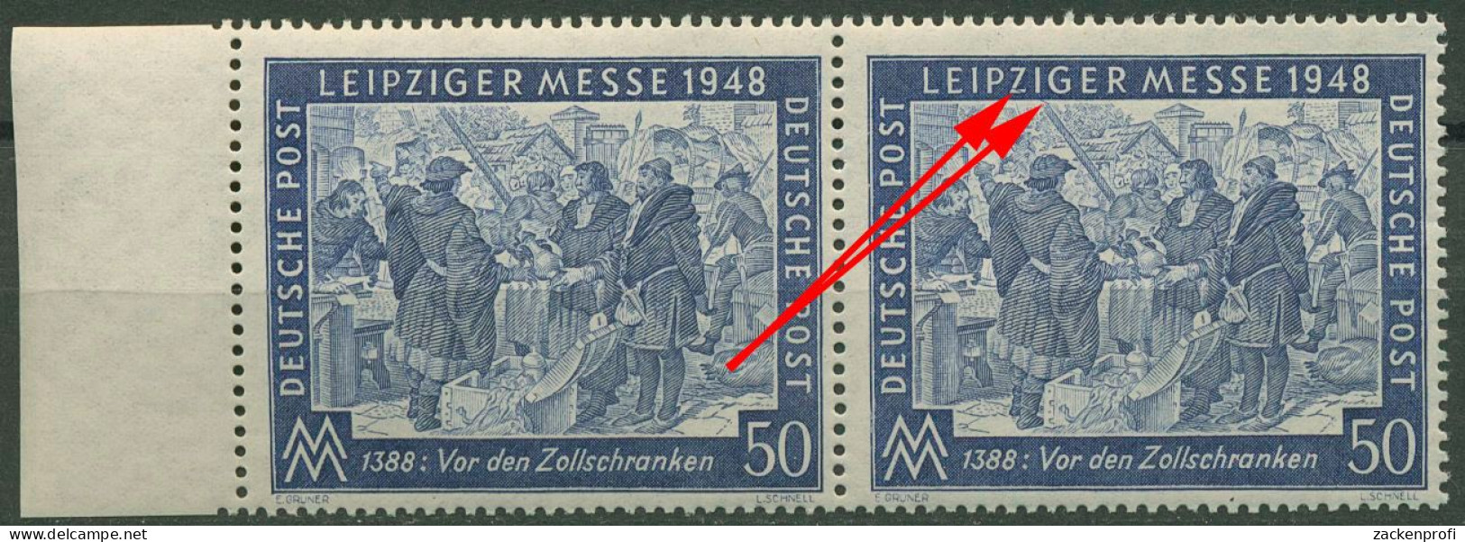 Alliierte Besetzung 1948 Leipziger Messe Mit Plattenfehler 967 II Postfrisch - Nuovi