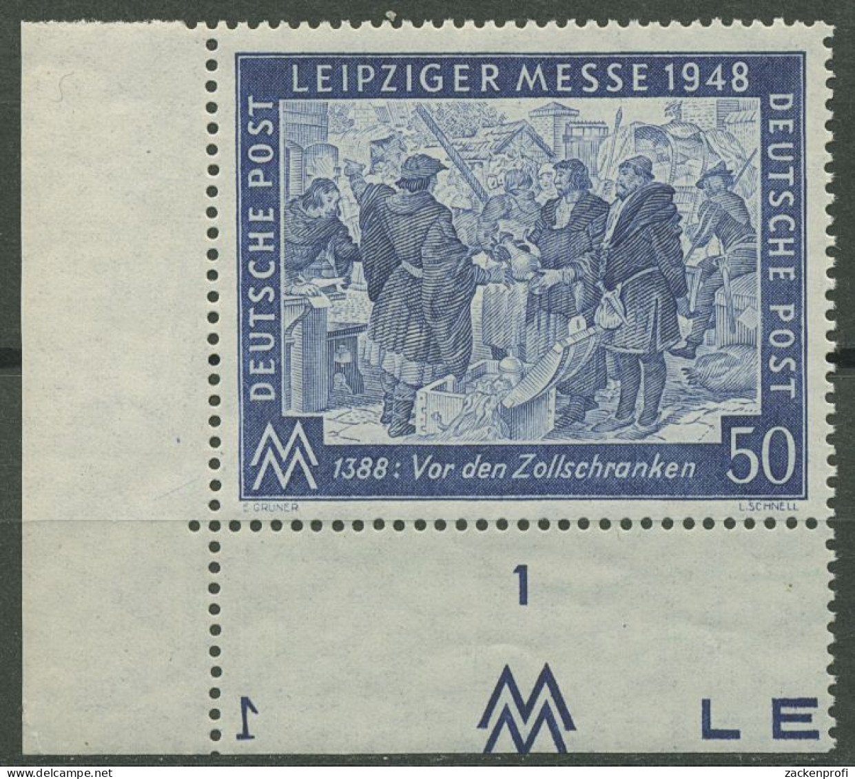 Alliierte Besetzung 1948 Messe Mit Plattennummer 967 Ecke 3 Pl.-Nr. 1 Postfrisch - Mint