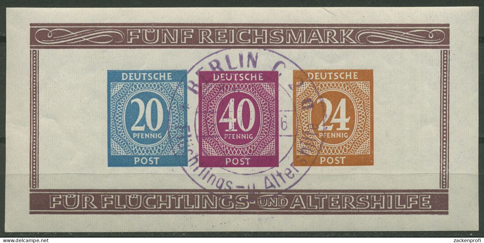 All. Besetzung 1946 Ausstellung BERLIN Block 12 B SST Gestempelt - Used