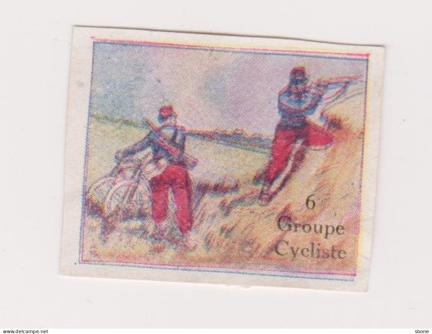 Vignette Militaire Delandre - 6ème Groupe Cycliste - Militario