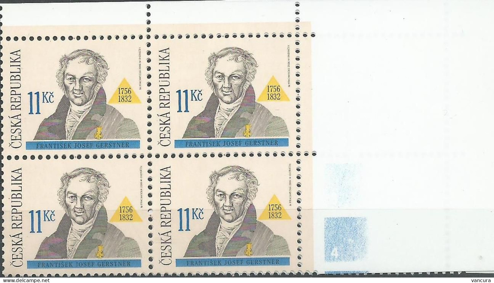 ** 463 Czech Republic Frantisek Josef Gerstner Anniversary 2006 Geodesy Geography Mathmatics - Unused Stamps