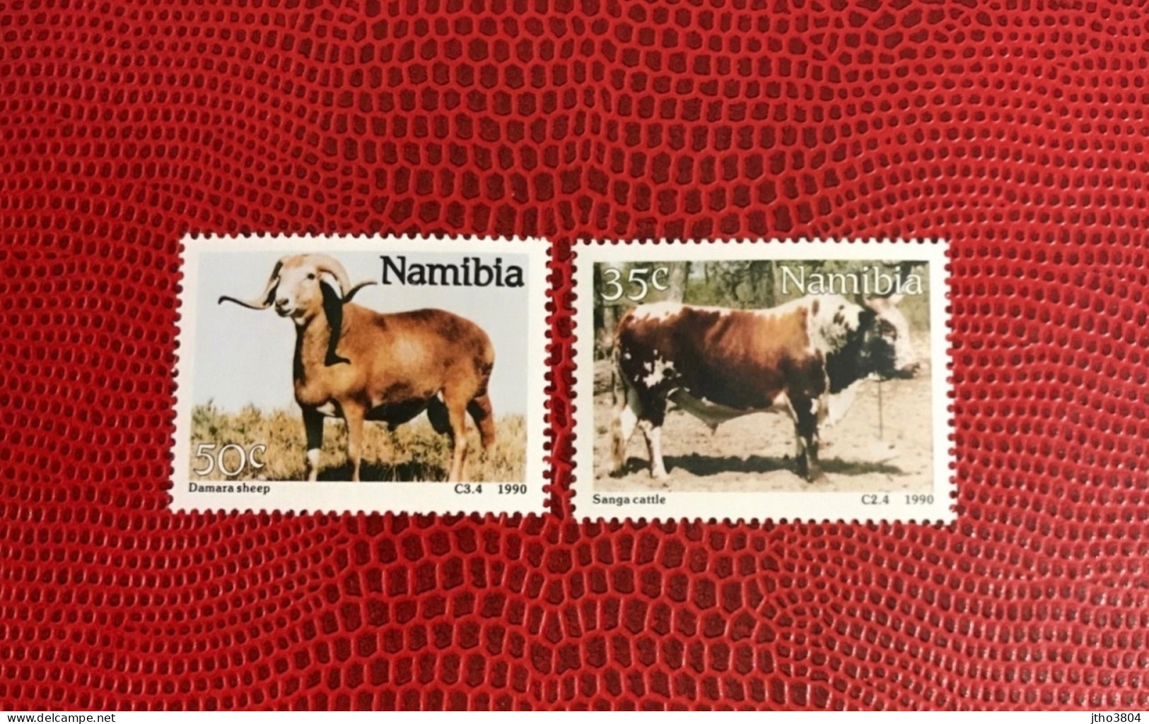 NAMIBIE 1990 2v Neuf MNH ** Mi 670 671 YT Mamíferos Mammals Säugetiere Mammiferi Mammifère NAMIBIA - Vacas