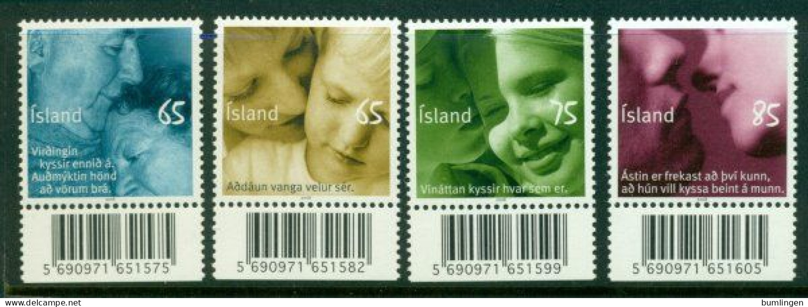 ICELAND 2008 Mi 1187-90** Greeting Stamps [B603] - Sonstige & Ohne Zuordnung