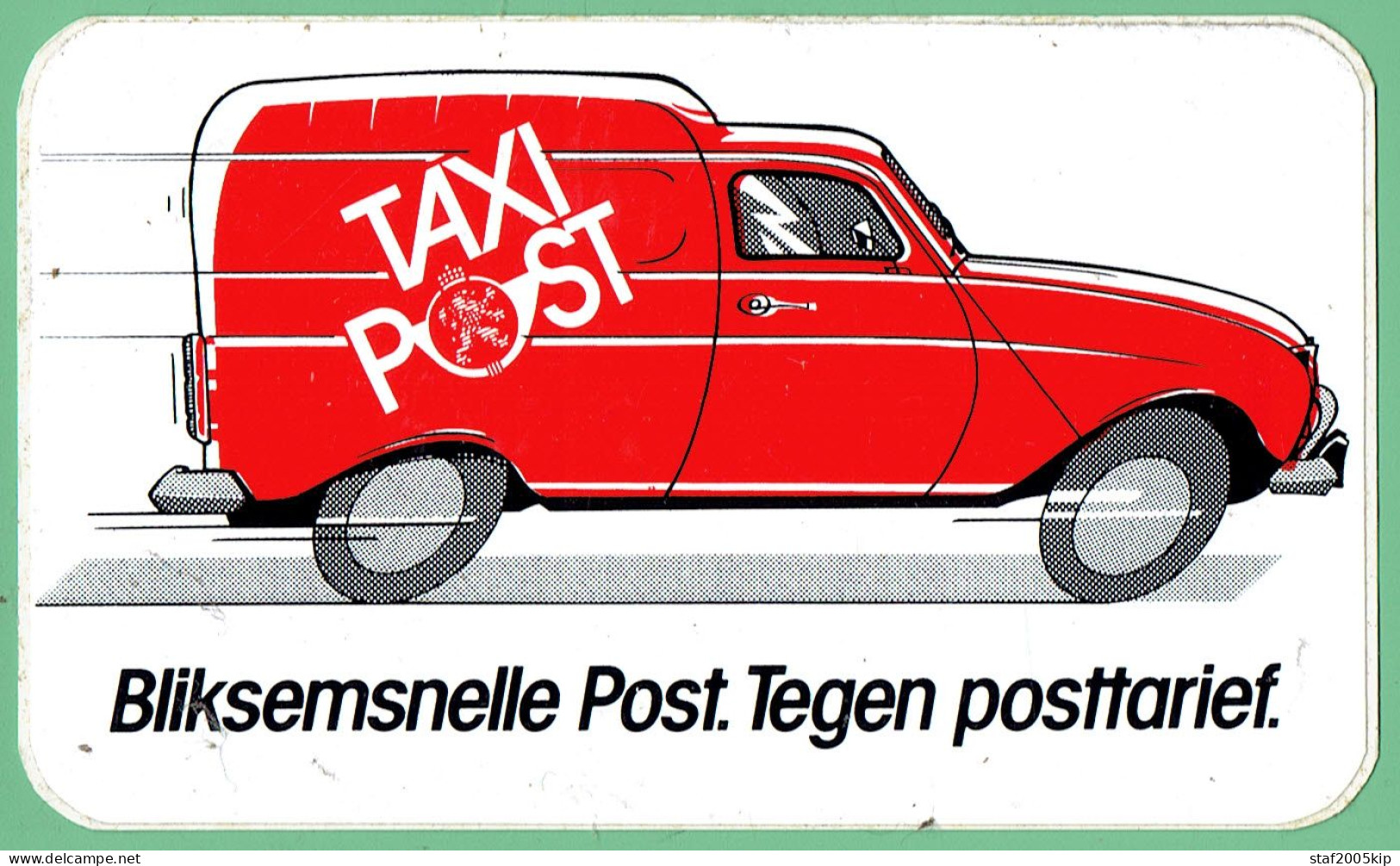 Sticker - TAXI POST - Bliksemsnelle Post.Tegen Posttarief - Aufkleber