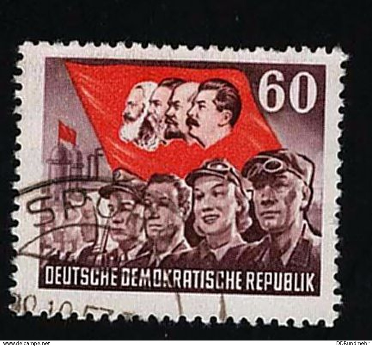 1953 Karl Marx  Michel DD 352XI Stamp Number DD 145 Yvert Et Tellier DD 88 Stanley Gibbons DD E110 Used - Usati