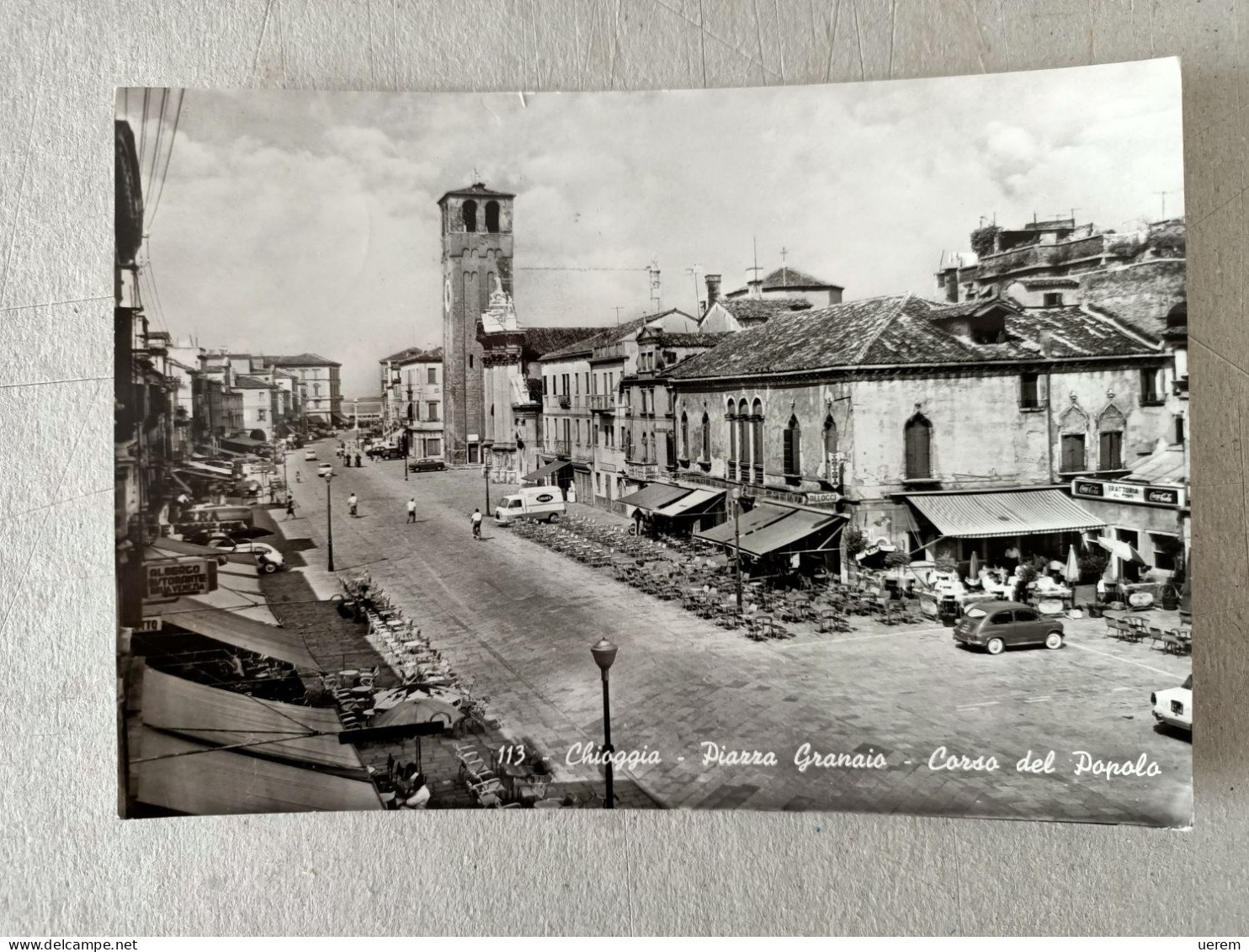 VENETO VENEZIA CHIOGGIA PIAZZA GRANAIO CORSO DEL POPOLO Formato Grande Viaggiata 1963 Condizioni Buone - Chioggia