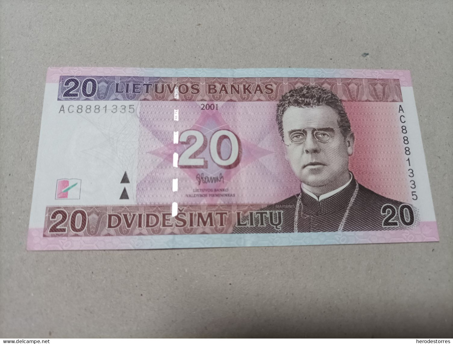 Billete Lituania, 20 Litas, Año 2001, Xf+/aUNC - Lituanie