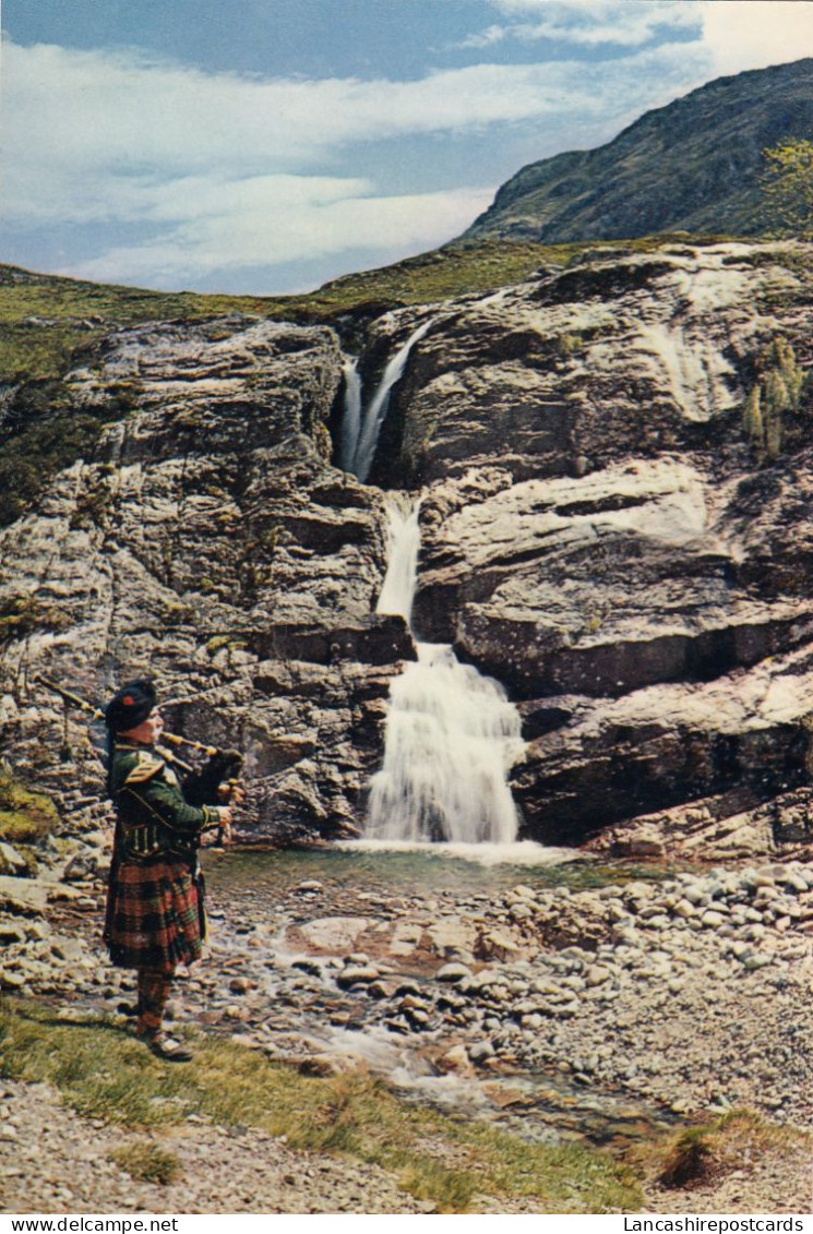 Postcard Piper At The Falls Of Coe  Glencoe Argyll My Ref B26412 - Argyllshire
