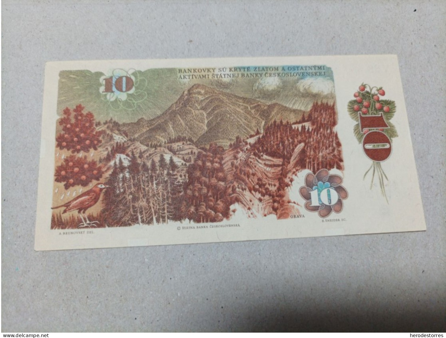 Billete Checoslovaquia, 10 Korun, Año 1986, AUNC - Checoslovaquia