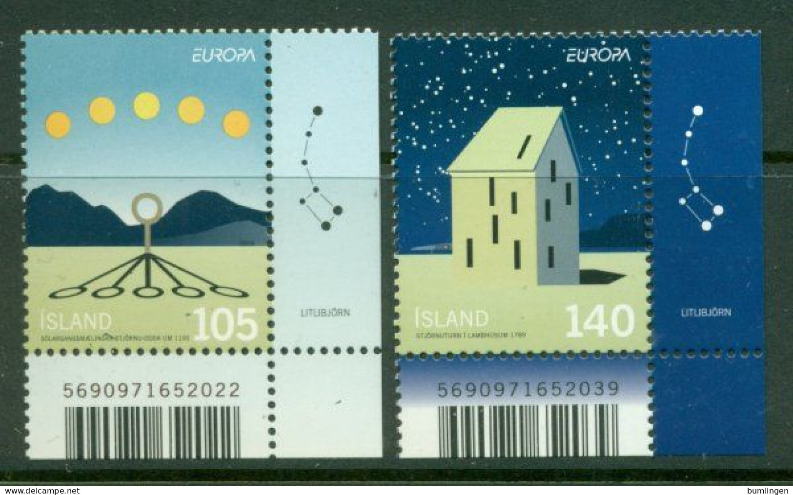 ICELAND 2009 Mi 1242-43** Europa CEPT - Astronomy [B635] - 2009