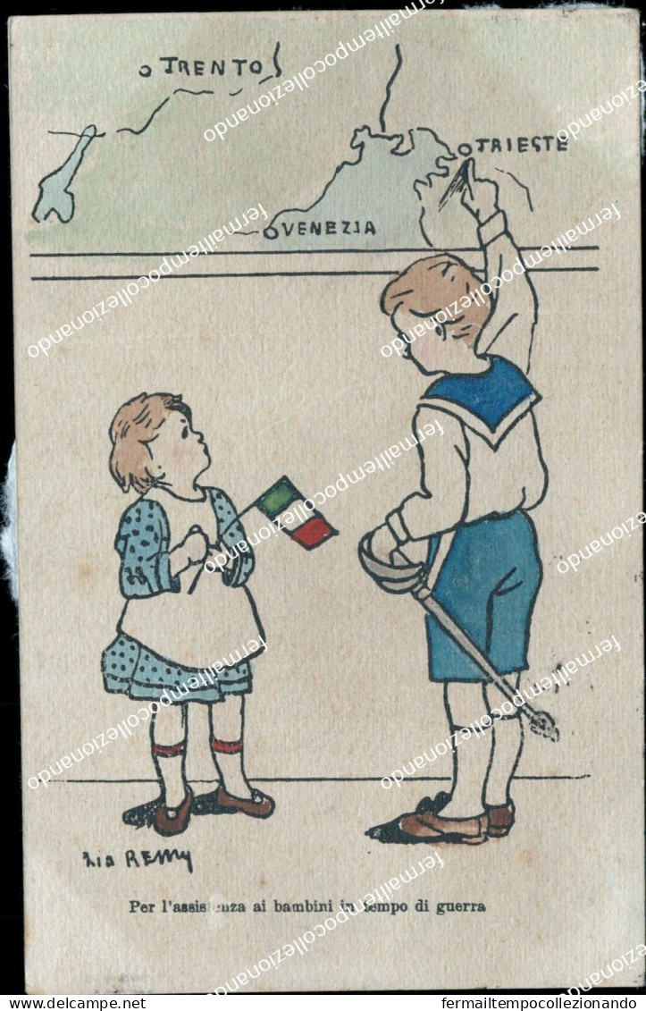 Co132 Cartolina Militare Trento Trieste Venezia Ass. Bambini In Tempo Di Guerra - Andere & Zonder Classificatie