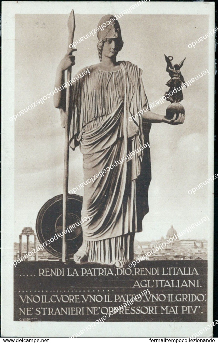 Co99 Cartolina Militare Propaganda Rendi La Patria Agl'italiani Carducci - Andere & Zonder Classificatie