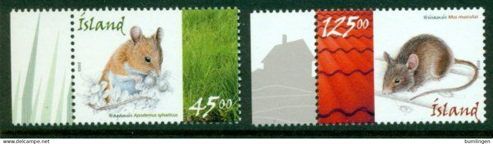 ICELAND 2005 Mi 1087-88** Mices [B640] - Rongeurs