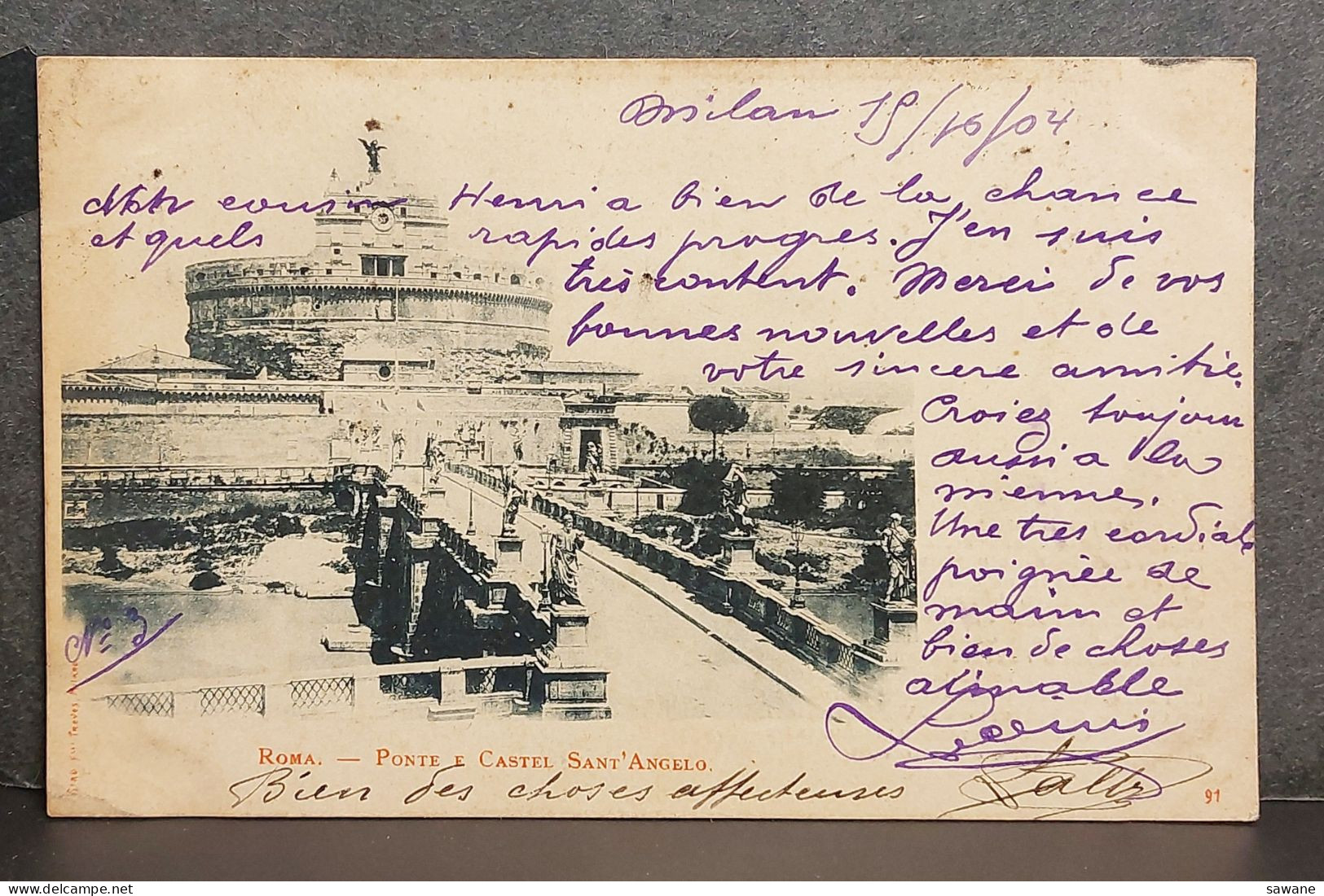 ROMA , PONTE E CASTEL SANT'ANGELO , 1904 ,A60P - Castel Sant'Angelo