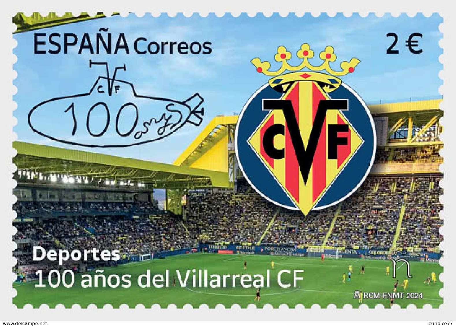 Spain 2024 - Futbol, Cent. Villarreal CF Mnh** - Nuovi