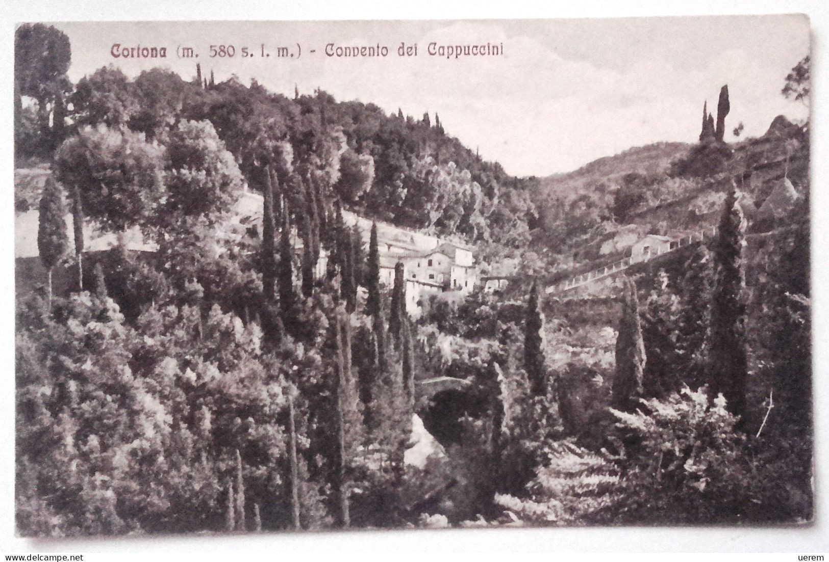 TOSCANA AREZZO CORTONA CONVENTO DEI CAPPUCCINI  Formato Piccolo Viaggiata Nel 1935  Condizioni Buone - Arezzo