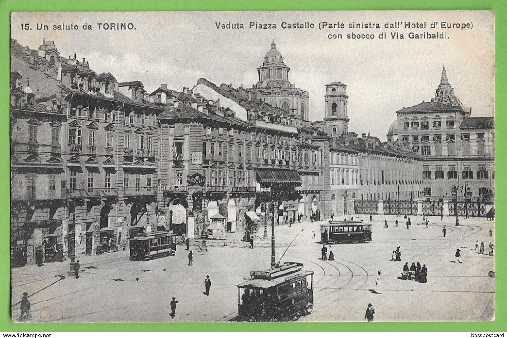 Torino - Veduta Piazza Castello - Eléctrico - Tramway - Italia - Orte & Plätze