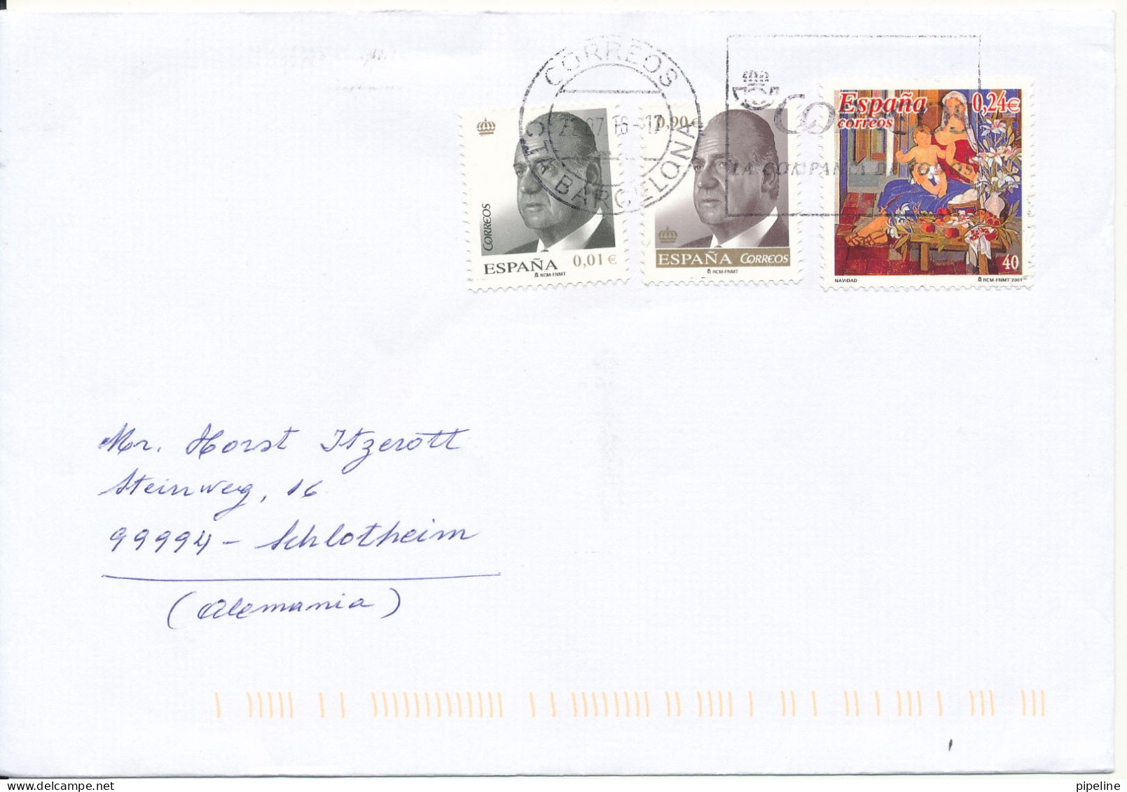 Spain Cover Sent To Germany 23-7-2016 Topic Stamps - Covers & Documents