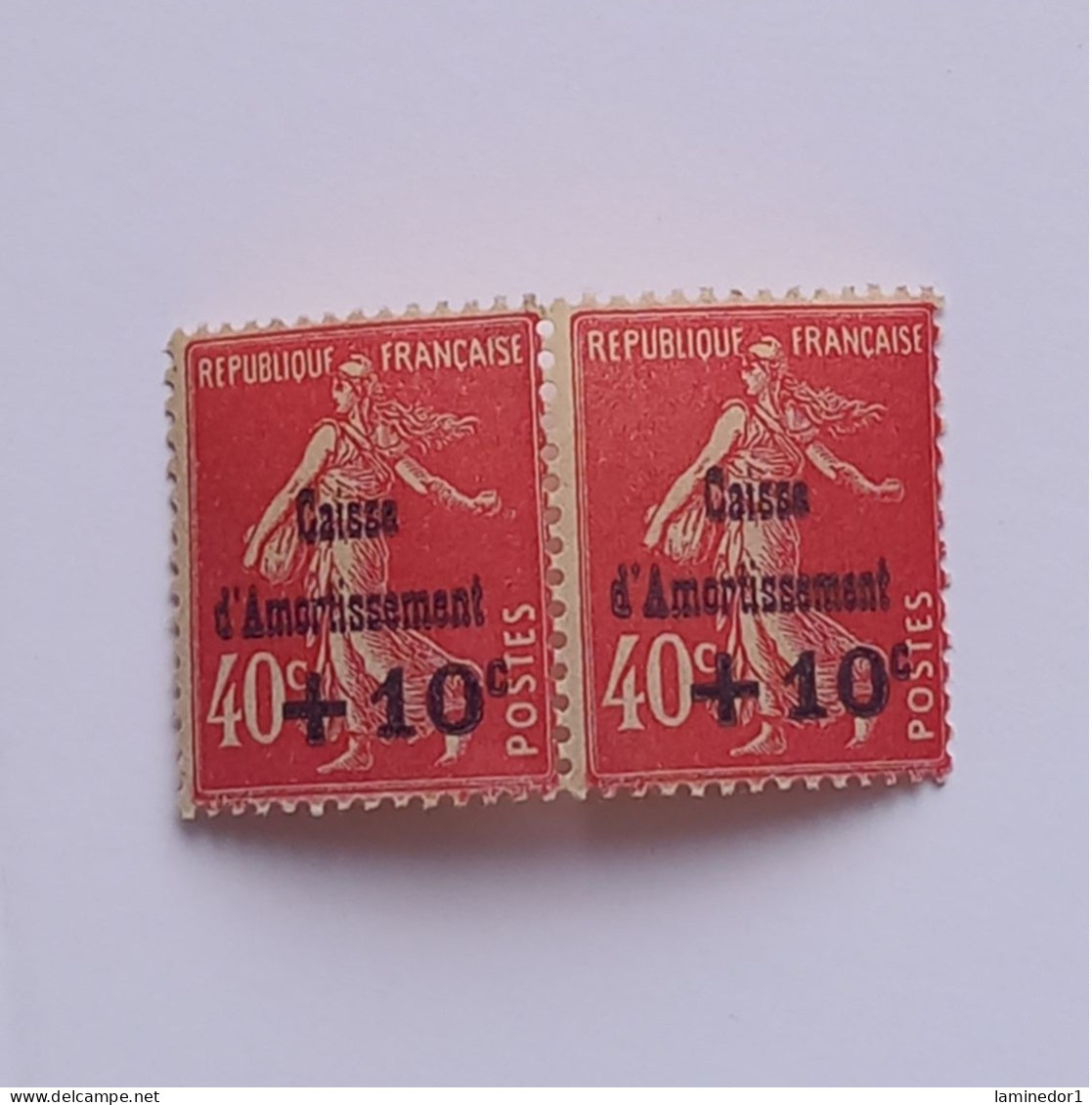 Paire De Timbres Au Profit De La Caisse D'amortissement, 1928, - Unused Stamps