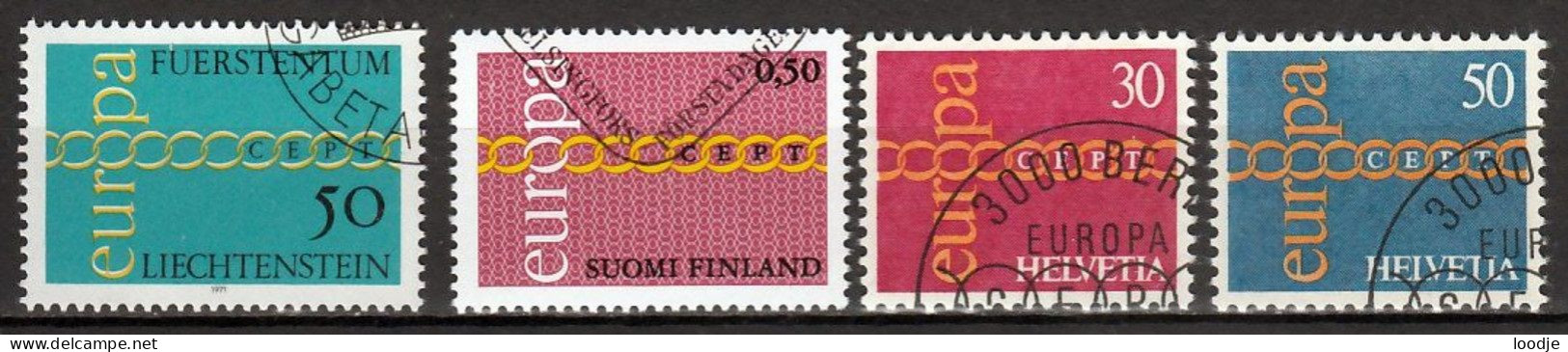 Liechtenstein. Finland. Zwitserland.  Europa Cept 1971 Gestempeld - 1971