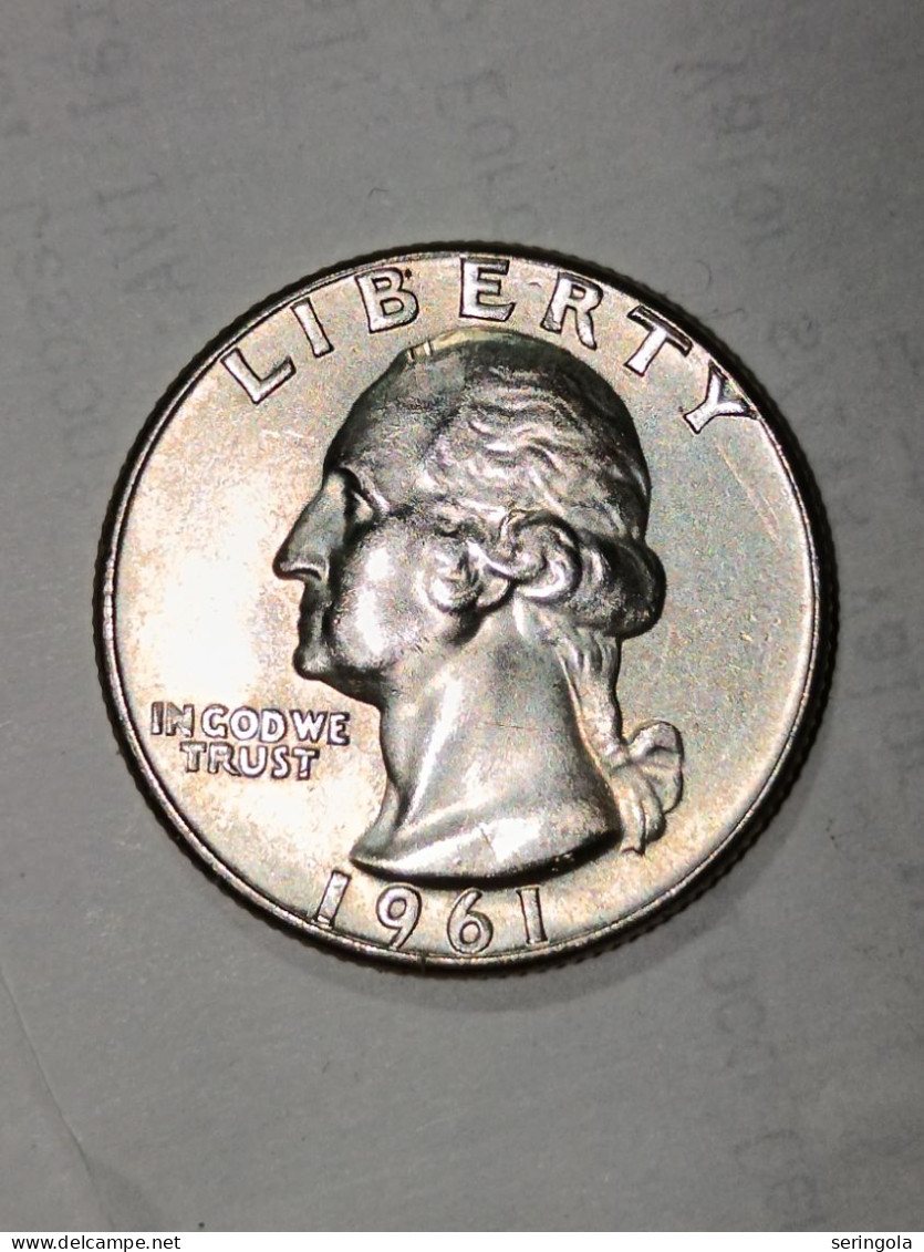 1961 Washington Quarters. Silver - Zonder Classificatie