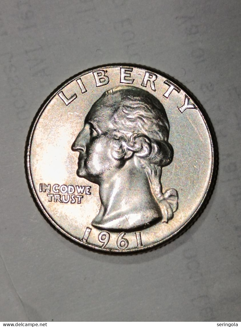 1961 Washington Quarters. Silver - Sin Clasificación