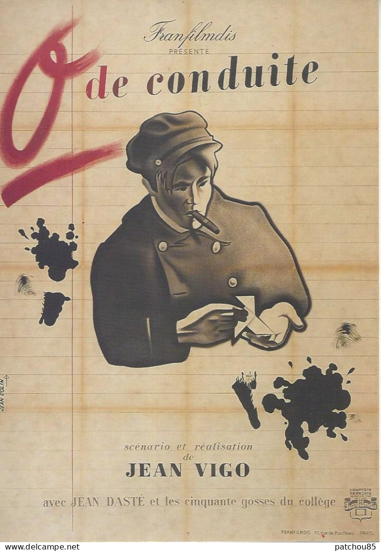 CPM   Affiches De Cinéma  Zéro De Conduite  Film De Jean Vigo  Affiche De Jean Colin - Plakate Auf Karten