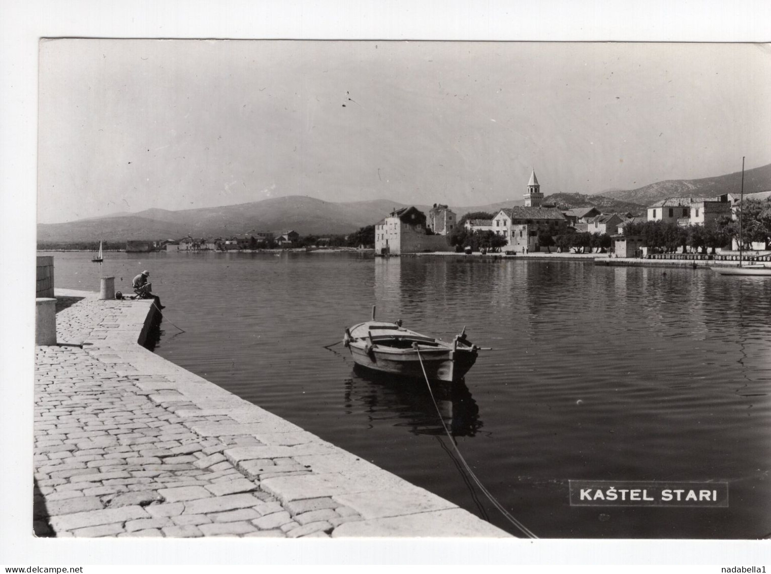 1960.YUGOSLAVIA,CROATIA,KASTEL STARI,PORT,POSTCARD,USED - Jugoslavia