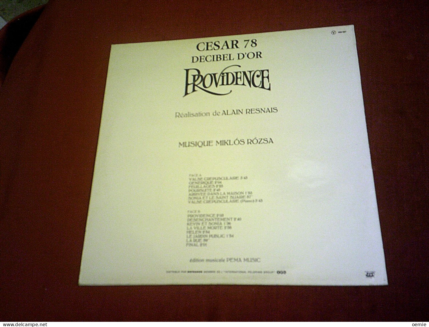 PROVIDENCE  MUSIQUE  DE MIKLOS ROZSA  BANDE ORIGINALE DU FILM - Música De Peliculas