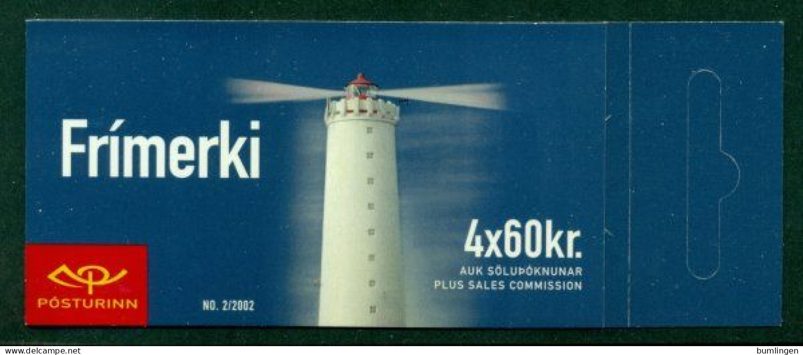 ICELAND 2002 Mi 1007 Booklet** Lighthouse [B646] - Vuurtorens