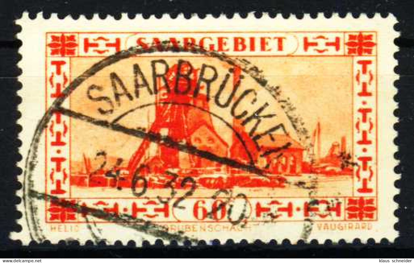 SAARGEBIET 1930 Nr 143 Zentrisch Gestempelt X3D331A - Oblitérés