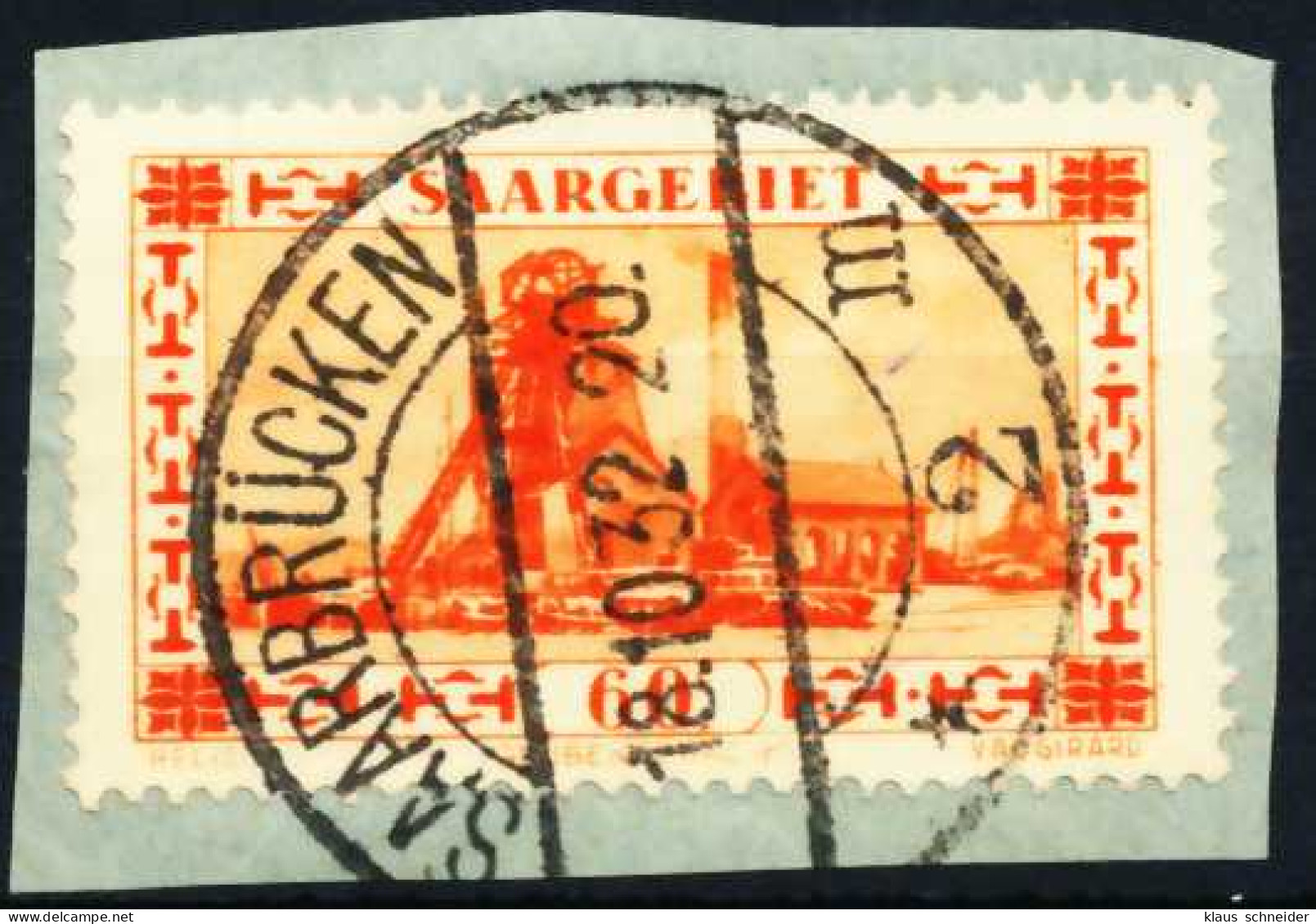 SAARGEBIET 1930 Nr 143 Gestempelt Briefstück Zentrisch X3EC27A - Oblitérés
