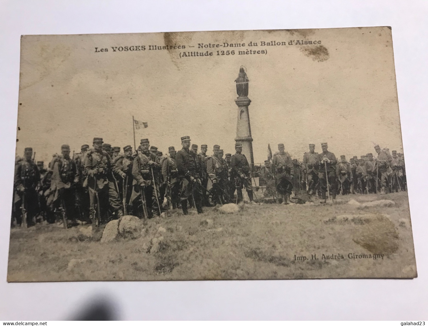 CP DE 1911 REGIMENT FRANÇAIS VOSGES NOTRE DAME BALLON D'ALSACE - War 1914-18