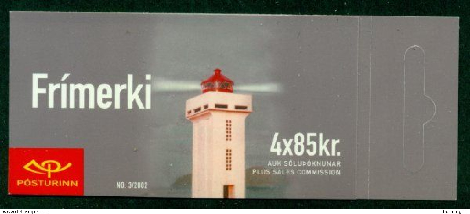 ICELAND 2002 Mi 1008 Booklet** Lighthouse [B647] - Leuchttürme