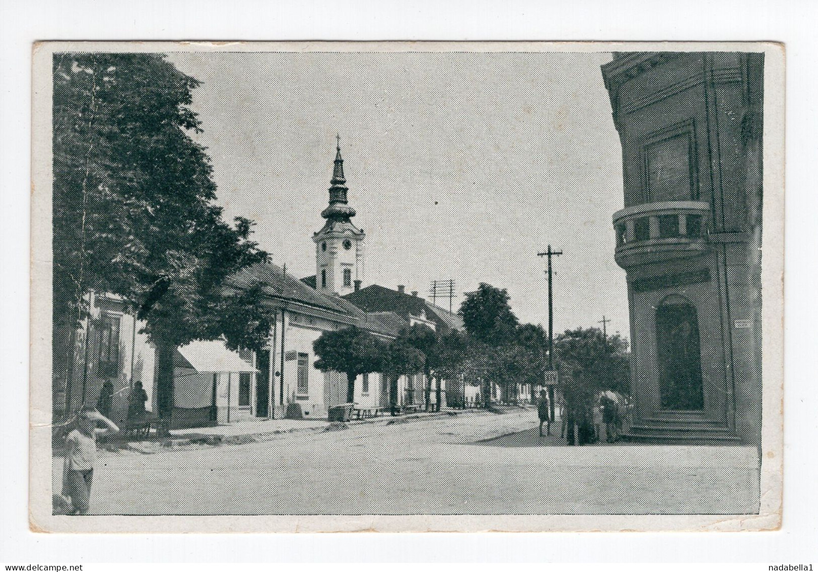 1944. NDH CROATIA,ŠID,CHURCH.POSTCARD,USED TO ZAGREB - Croacia