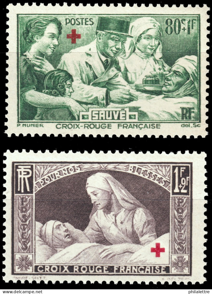 FRANCE - 1940 - Paire Croix Rouge "au Profit Des Blessés"  - Yv.459/60 TB Neuf** (c.29€) - Ungebraucht