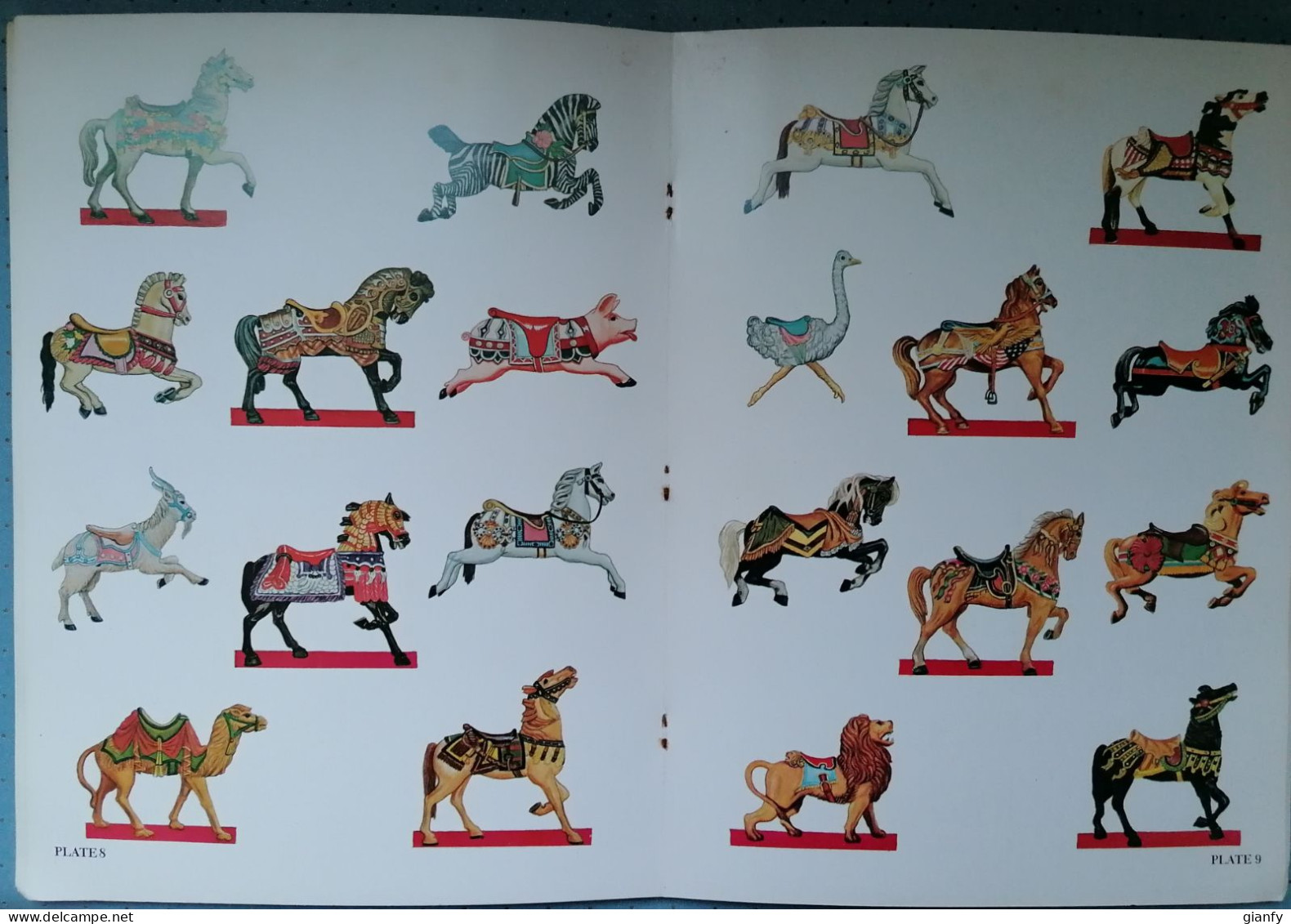 GIOSTRA DI CARTA DA RITAGLIARE CUT & ASSEMBLE CAROUSEL BY FULL COLOR A.G. SMITH - Altri & Non Classificati