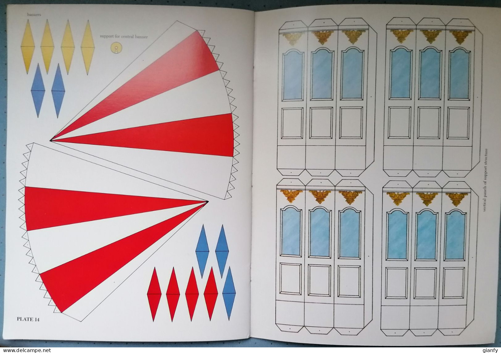 GIOSTRA DI CARTA DA RITAGLIARE CUT & ASSEMBLE CAROUSEL BY FULL COLOR A.G. SMITH - Sonstige & Ohne Zuordnung