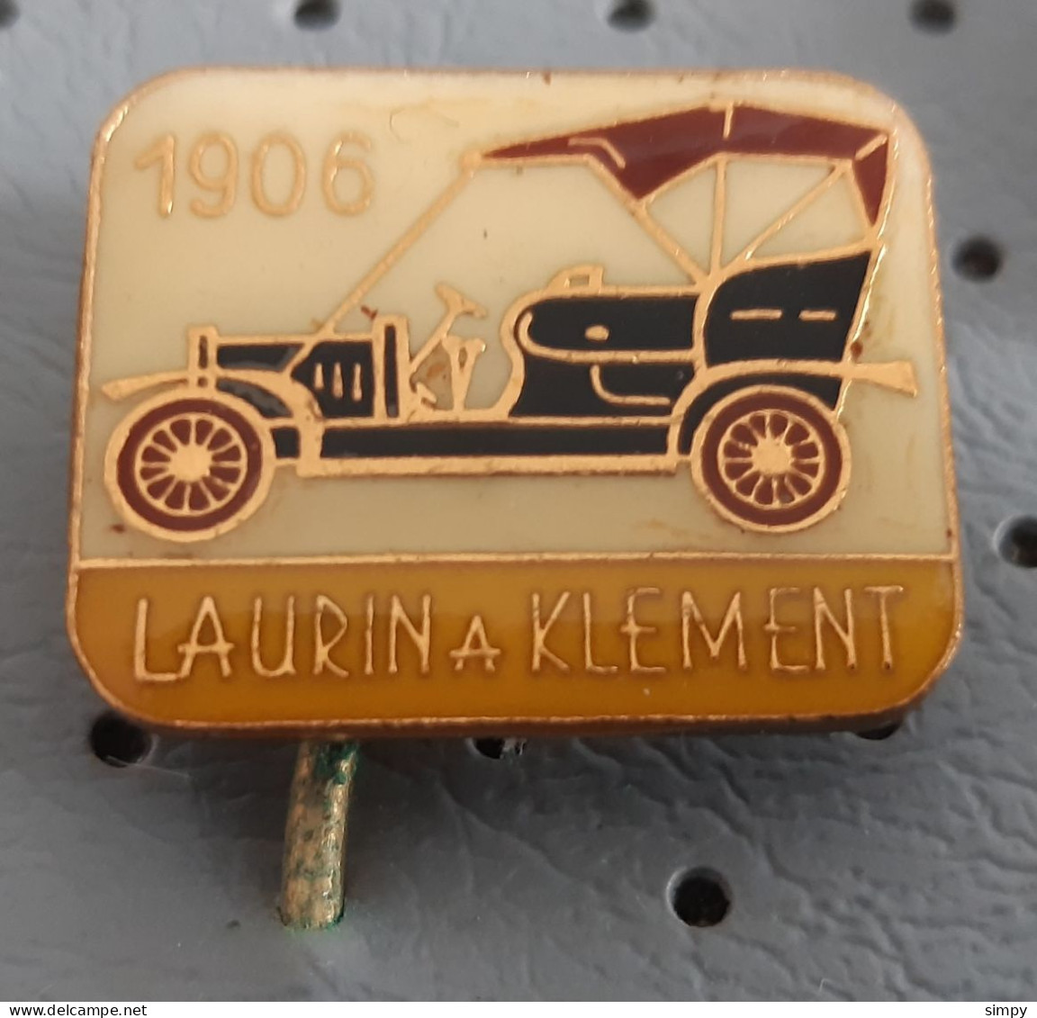 Laurin A Klement 1906  Vintage Oldtimer  Pin - Other & Unclassified