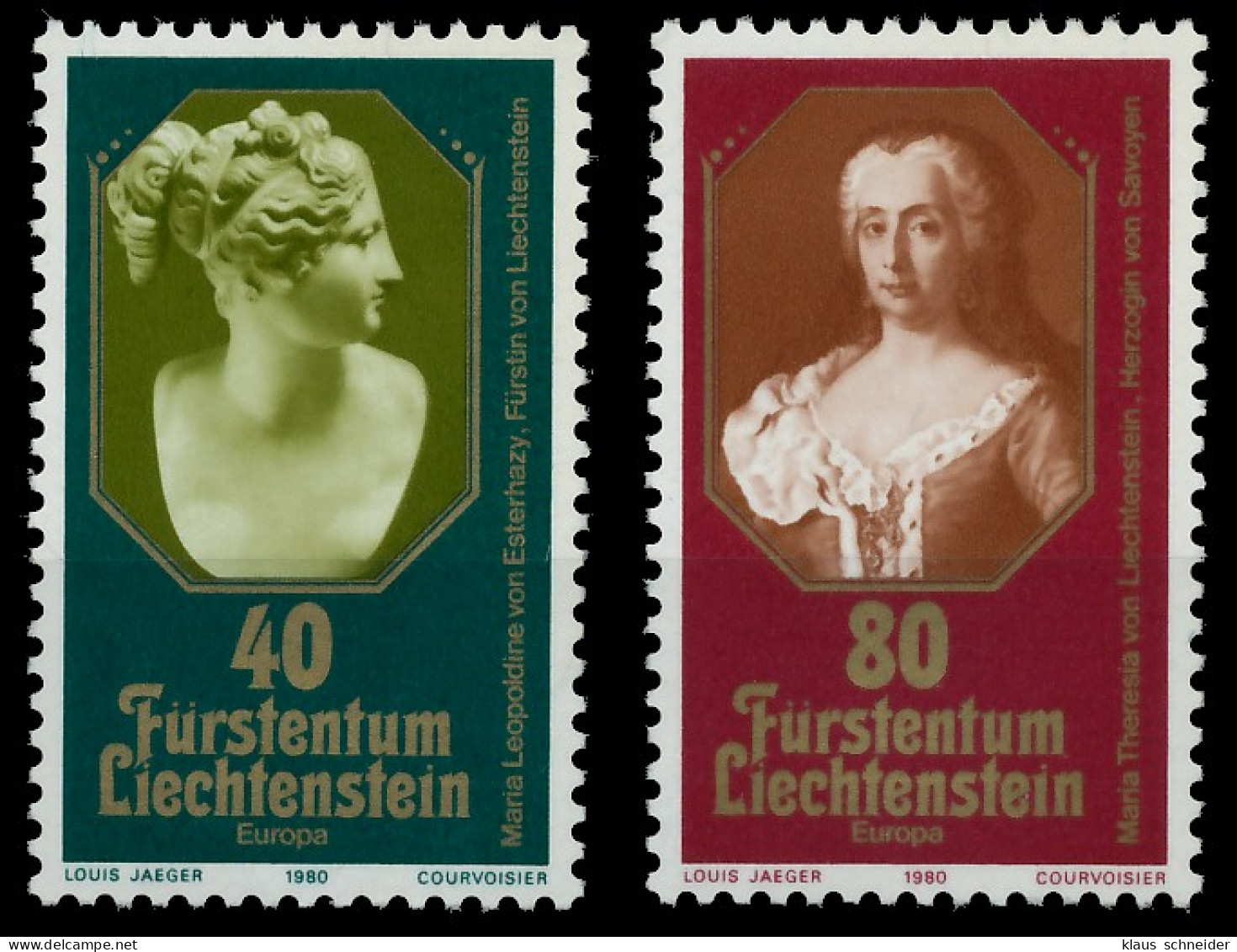 LIECHTENSTEIN 1980 Nr 741-742 Postfrisch S1C32EE - Unused Stamps
