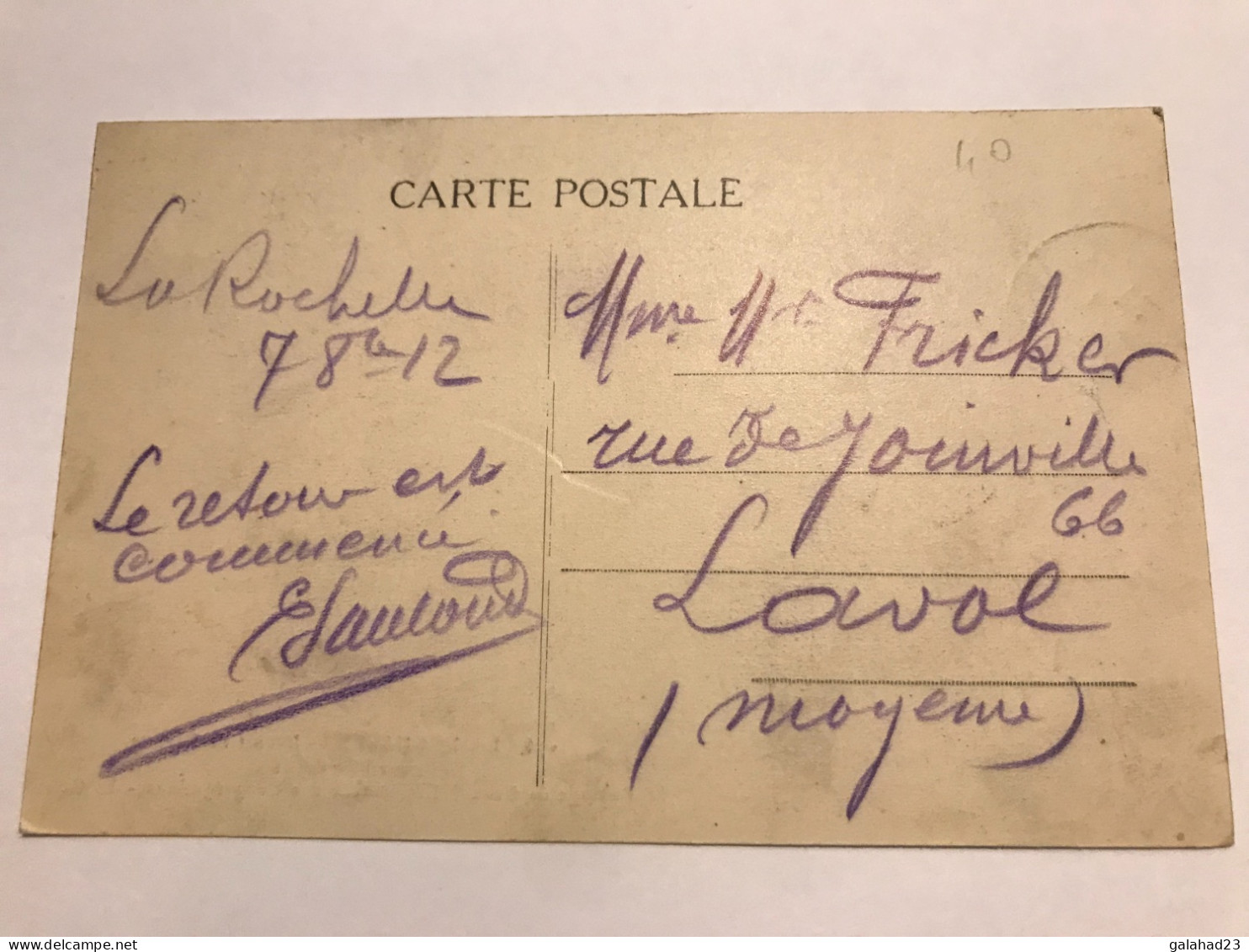CP DE 1912 LA ROCHELLE DEPART DE FORCATS POUR L'ILE DE RE BAGNE - Prison