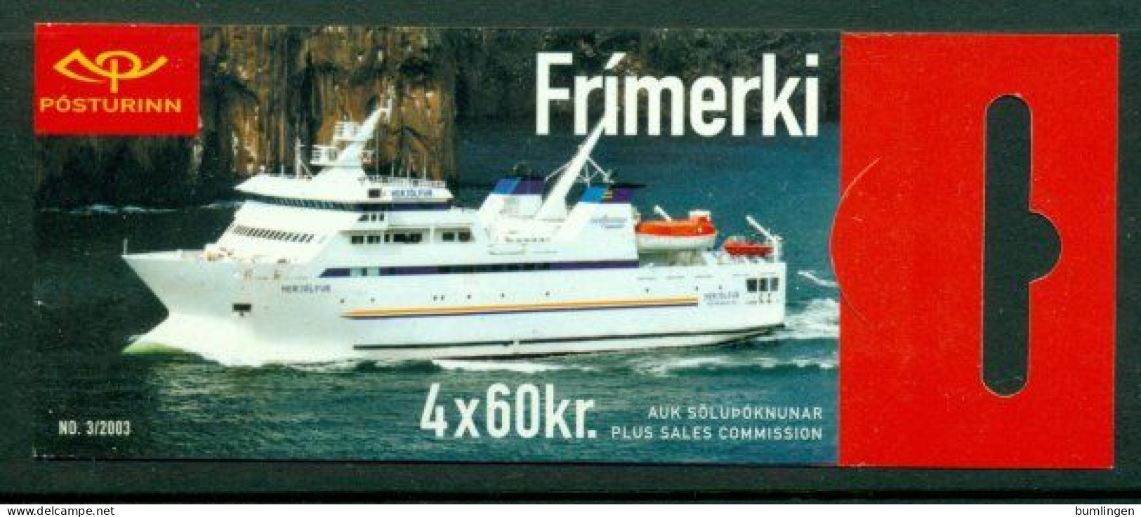 ICELAND 2003 Mi MH 15 Booklet** Island Boats [B656] - Bateaux