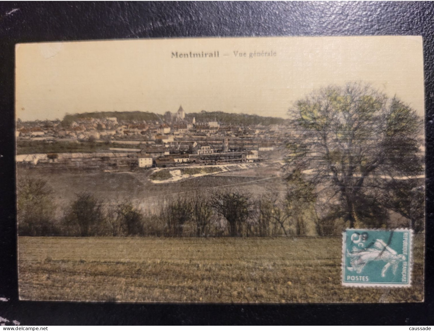 51 - MONTMIRAIL - Vue Générale - Carte Toilée Et Colorisée - Montmirail