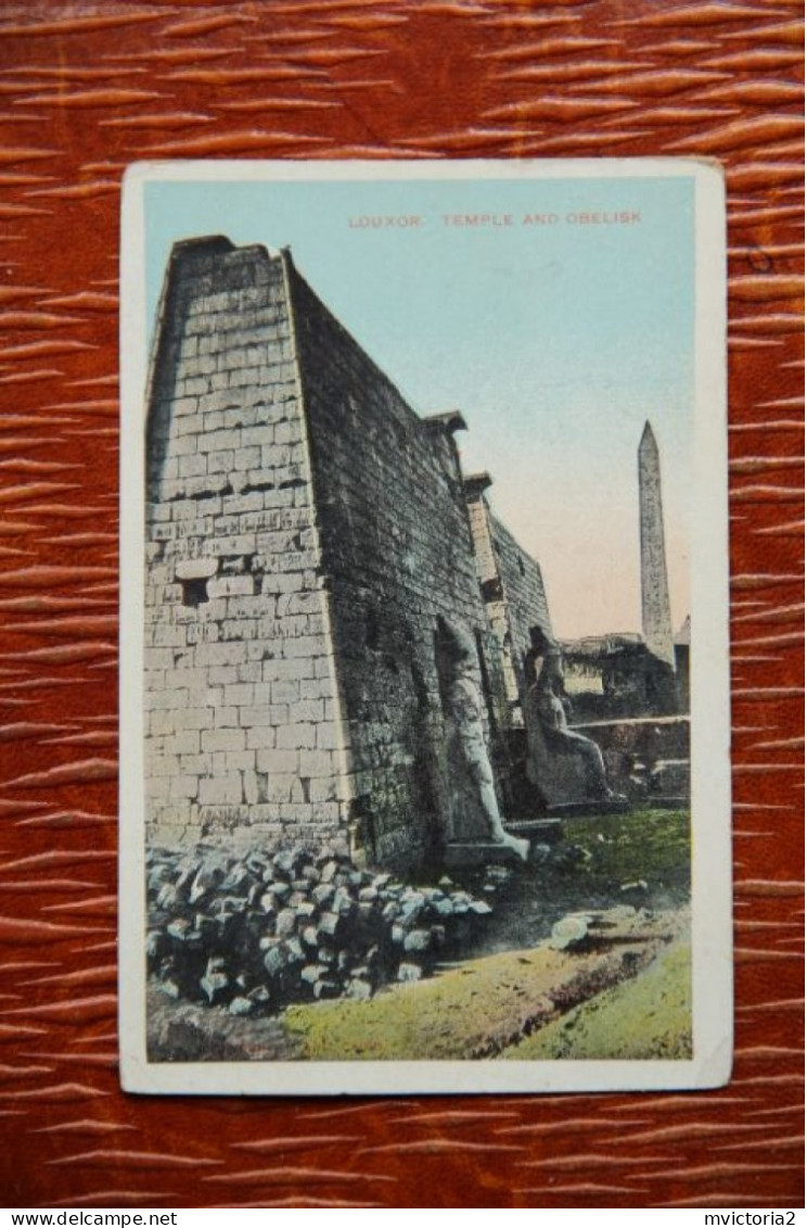 EGYPTE - LOUXOR : Temple And Obelisk - Luxor