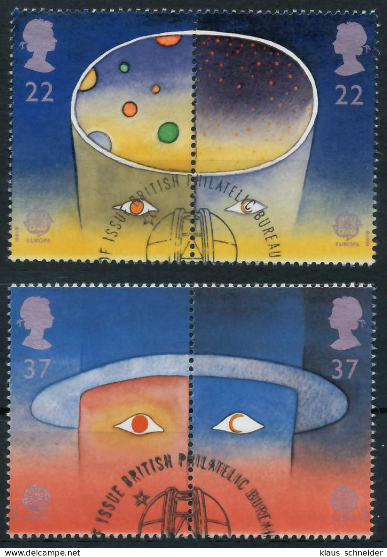 GROSSBRITANNIEN 1991 Nr 1337-1340 Gestempelt WAAGR PAAR X5D34AE - Used Stamps