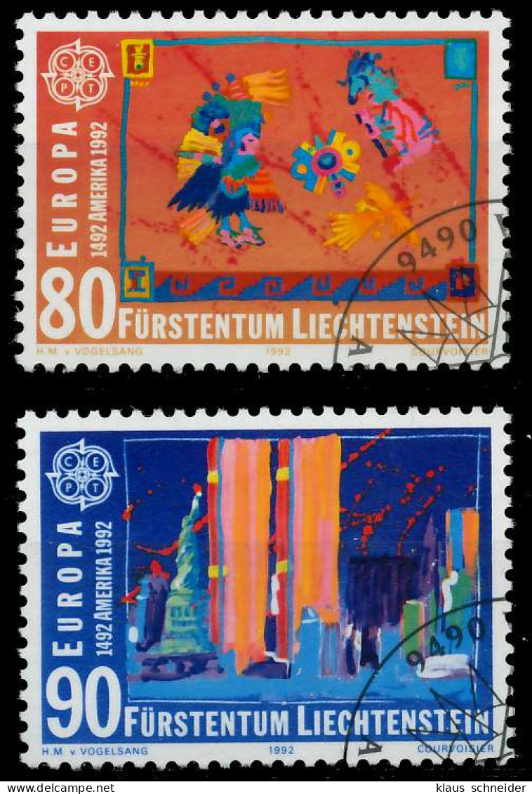 LIECHTENSTEIN 1992 Nr 1033-1034 Gestempelt X5D91BE - Gebraucht