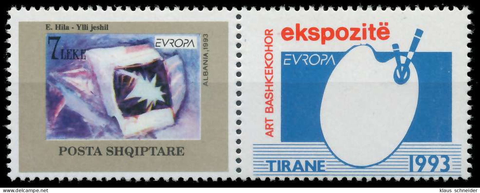 ALBANIEN 1993 Nr 2530Zfr Postfrisch WAAGR PAAR X5DAE6A - Albania
