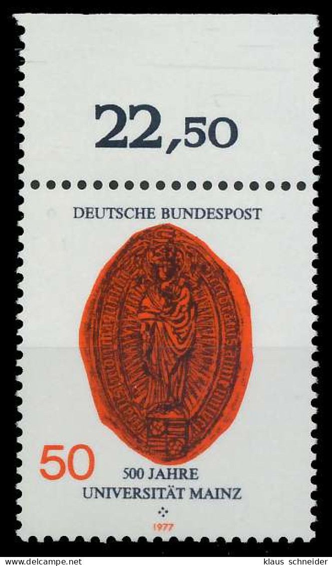 BRD BUND 1977 Nr 938 Postfrisch ORA X6004AE - Unused Stamps