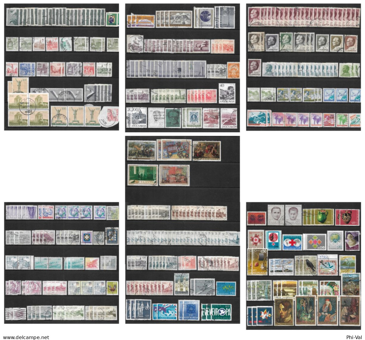 (LOT365) Yugoslavia, 130 Different Stamps And Many Duplicates. 60's To 80's. F NH - Usati